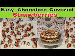 Easiest Way To Make Chocolate Covered Strawberries #chocolatecoveredstrawberries #cakedecorating