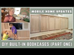 NEW DIY PROJECT | DIY living room BUILT-INS using stock cabinets (Phase one) | Mobile home updates