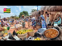 Largest Rural village market day Zafi in Togo west Africa. Cost of living in my African village