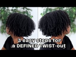 YOU are going to master a DEFINED TWIST-OUT !! | 3 easy steps | Natural Hair | two strand twist |