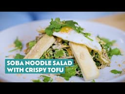 Zoe's soba noodle salad with tahini miso dressing and crispy tofu