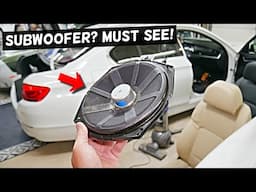 BMW F10 F11 SUBWOOFER SPEAKER REMOVAL REPLACEMENT FROM SEAT BMW F10 F11 528i 535i 520i 530i 550i 518