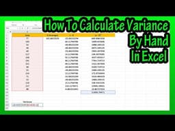 How To Calculate Variance Of A Data Set By (Creating A Formula) Hand In Excel Explained