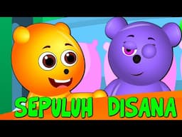 SEPULUH DISANA | Ten in the Bed Song in Bahasa Melayu | Lagu Kanak Kanak Melayu Malaysia