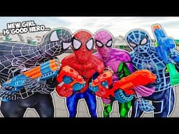 PRO 4 SUPERHERO TEAM || Hey Spider-Man , Go To Trainning Nerf Gun!!! (FUNNY COMEDY PARKOUR POV)