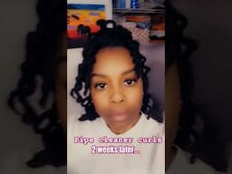 pipe cleaner curls on locs