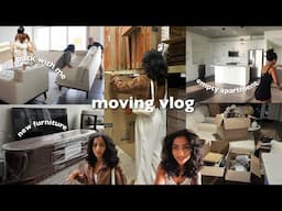 I’M MOVING AGAIN📦 | empty apartment tour, packing up, decorating, new furniture, moving vlog