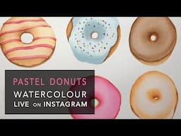 [INSTAGRAM LIVE] Donuts watercolour illustration ✎ CurtisSheeran