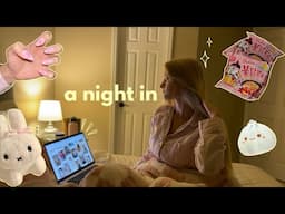 ⋆˙⟡ 🛋️ cozy girl’s night in - pinterest manicure, nostalgic movie, buldak ramen, & playing dti 🩰 ⋆˙💫