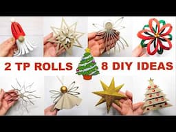 I Made Magic Decorations with 2 Toilet Paper Rolls ⭐️ 8 Christmas DIY Ideas 🎄 Homemade Crafts