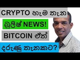 CRYPTO හැම තැන බුලිෂ් NEWS! | BITCOIN ඒත් දරුණු තැනකට?