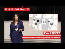 Three Minute Thesis (3MT) 2024 at SFU | Eva Ribbers