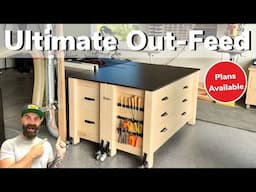 Best Small Shop Workbench || Small Shop Table Saw Out-Feed Table