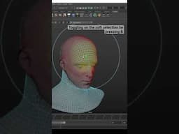 Soft selection(full video on channel) #3dmodeling #3d #maya #mayatutorial