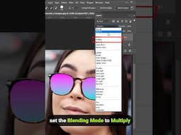 How to Turn Normal Glasses Into Sunglasses in Photoshop #shorts