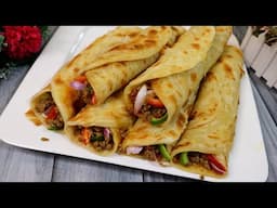 Keema Lacha Paratha Roll Recipe By Tasty Food With Maria