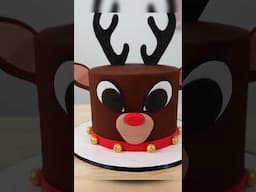 Rudolph the Red Nose Reindeer Cake #shorts