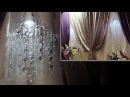 DIY Lit Event Chandeliers for Wedding Backdrop