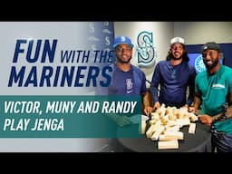 Victor Robles, Andrés Muñoz and Randy Arozarena Play An Epic Game Of Jenga