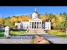 Autumn Walk in MONTPELIER  Vermont - The Smallest Capital City in USA