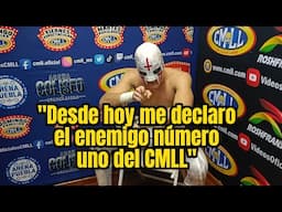 "Desde hoy me declaro el enemigo número uno del Consejo Mundial de Lucha Libre": Soberano Jr.