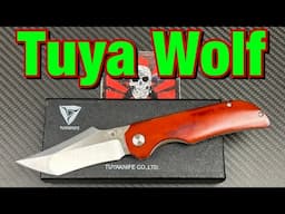 Tuya Wolf !   Full size liner lock hollow grind M390 knife with a great design !