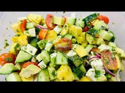 Cucumber, Tomato & Avocado Salad | Healthy Meals | Salad Ideas | South African YouTuber