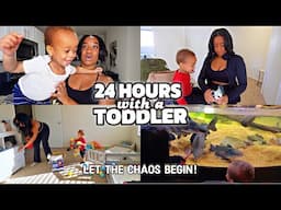 24 HOURS with a TODDLER♡ cooking new meals, fun learning activities, tantrums & more