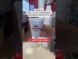 HURRY! FREE 12 OZ CINNAMON BANANA Smoothie at Smoothie King  #freebies #shopping #deals