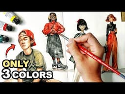 How to Sketch People with Watercolor! STEP by STEP Tips