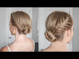 FISHTAIL BRAIDED UPDO | Hairstyles for Medium Long Hair