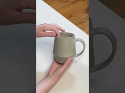 Making a bellied slab mug with a pottery template #potterytutorial #slabpottery #handmadepottery