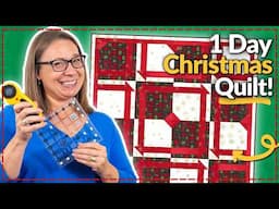 Make an Easy Churn Dash Christmas Quilt – Sew Along with Fran