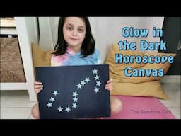 Glow in the Dark Horoscope Stars Canvas - Easy Kids Craft Idea