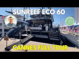 🌿 Sunreef 60 Eco Sailing Catamaran | Ultimate Hybrid Luxury @ Cannes Festival ⚡YachtSpecsDirect.com