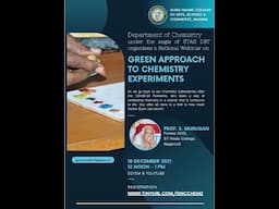 Green Approach to Chemistry Experiments by Prof. S. Murugan