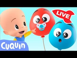 🔴 LIVE 🔴 Learn colors, numbers and shapes with Cuquín | Educational videos for kids