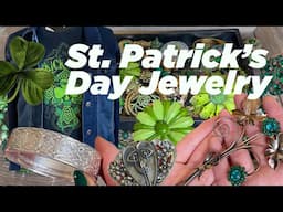 🍀 Vintage St. Patrick's jewelry collection 🍀-  Green, Celtic and Clovers!