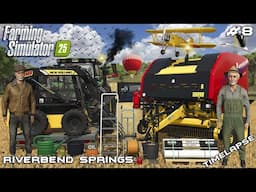 BALING STRAW & TRANSPORTING BALES WITH NHs | Animals on RIVERBEND | Farming Simulator 25 | Episode 8