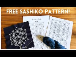 I have a FREE Sashiko pattern and an announcement!