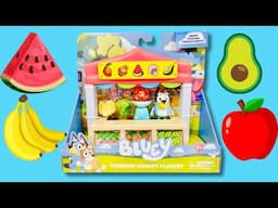 NEW Bluey Toy Unboxing Opening Playset Farmers Market Toys Store