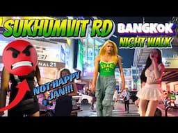 Walking Sukhumvit rd for the Bangkok Nightlife October 2024. Lady got very mad with me! 😬