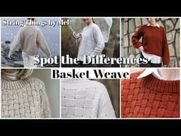 Comparing basket weave sweaters - Spot the Differences - String Things by Mel