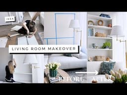 Living Room Makeover! IKEA furniture & BAD Amazon Find