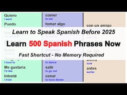 Learn 500 Spanish Phrases Now - No memory required