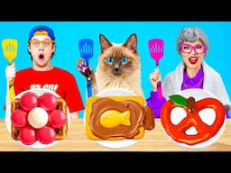 EPIC KITCHEN SHOWDOWN: GRANNY vs. CAT vs. ME 🎂🏆 Who Will Win the Ultimate Baking Battle by 123 GO!