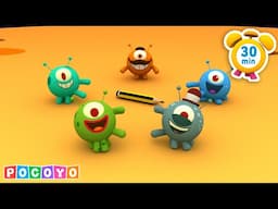 👽 РИСОВАТЬ ЛИЦА ИНОПЛАНЕТЯНАМ? 👽 | Pocoyo - Официальный канал | Детские мультфильмы