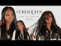 ♡ Light Yaki Silk Press Clip-In Install Ft. CurlsQueen