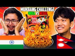 INDIA VS NEPAL ||  EXTREME 3X SPICY RAMEN MUKBANG CHALLENGE || REUPLOADED (2021 Edition)