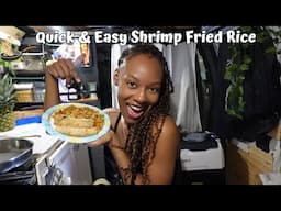 Van Life: Quick & Easy Shrimp Fried Rice! Walmart Run + 30-Minute Recipe 🍤🚐